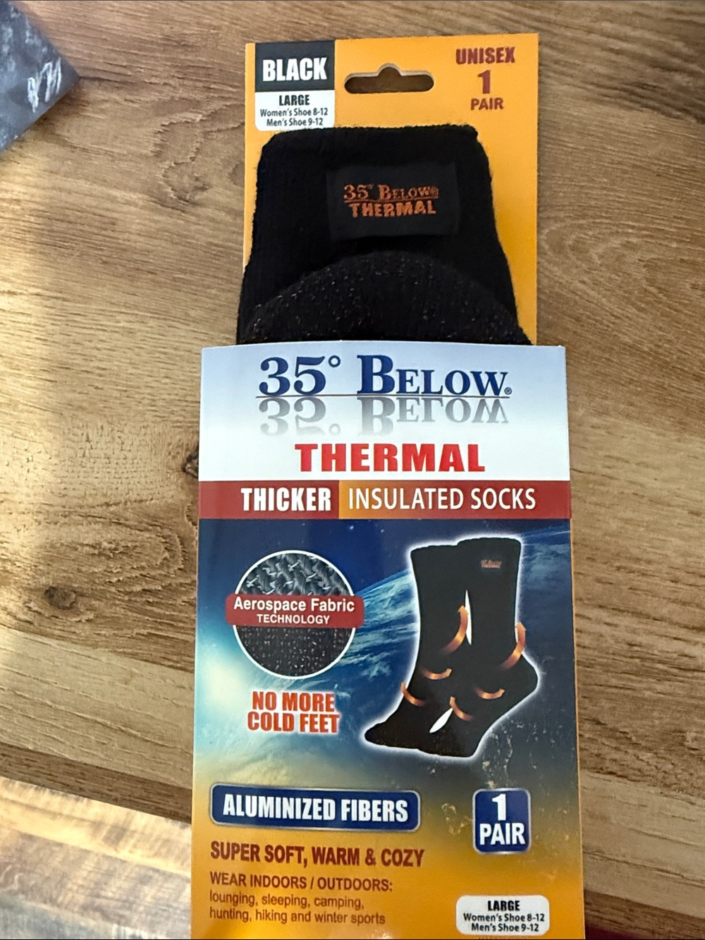 35° Below Thermal Insulated Socks - Black (1 Pair)